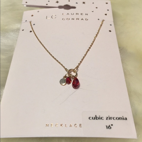 LC Lauren Conrad Jewelry - 🆕 LC Lauren Conrad Gold & Red Necklace